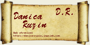 Danica Ružin vizit kartica